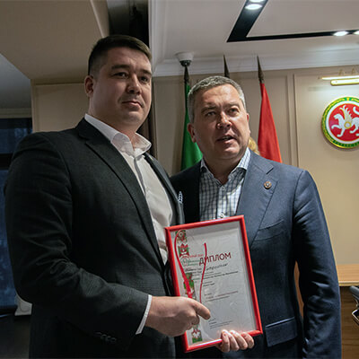 Айдуганов Д.Н. – победитель в номинации «Мужчина – лидер»